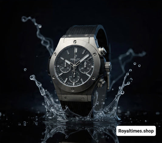 ⌚ Premium Black Dial Chronograph Watch for Men – Strong & Stylish